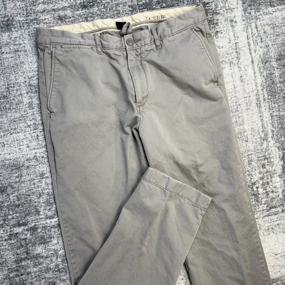 J Crew Pants Mens 33x30 (Fit 31x29) Gray Slim Fit Broken In Chino Preppy Y2K